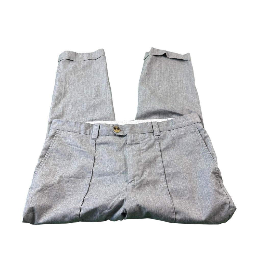 Brunello Cucinelli Gray Pleated Cuffed Wool Men's Trouser 36x26 - Picture 2 of 9